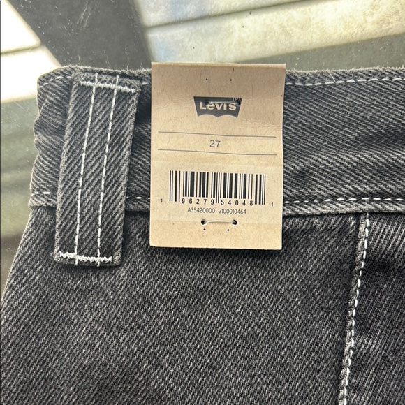 NWT Levi’s Mini High Waist Black jeans skirt Classic Black Denim size 27 - Picture 8 of 10
